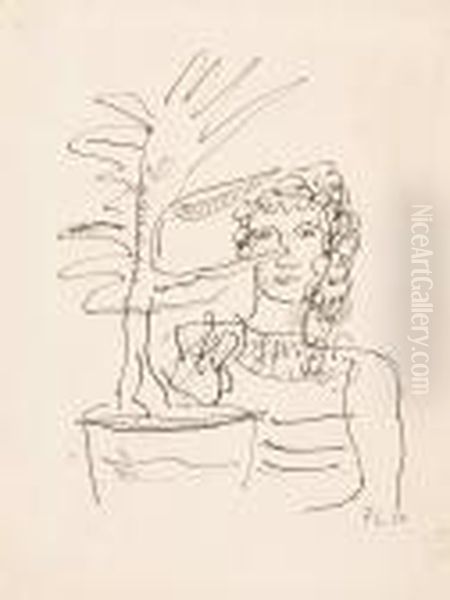 La Femme Auvase Oil Painting by Fernand Leger