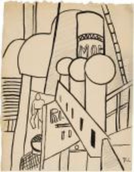 Le Remorqueur Oil Painting by Fernand Leger
