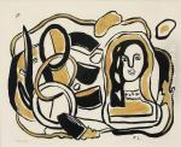 Untitled Oil Painting by Fernand Leger