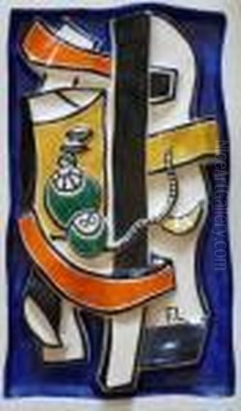 Nature Morte Aux Fruits Verts Oil Painting by Fernand Leger