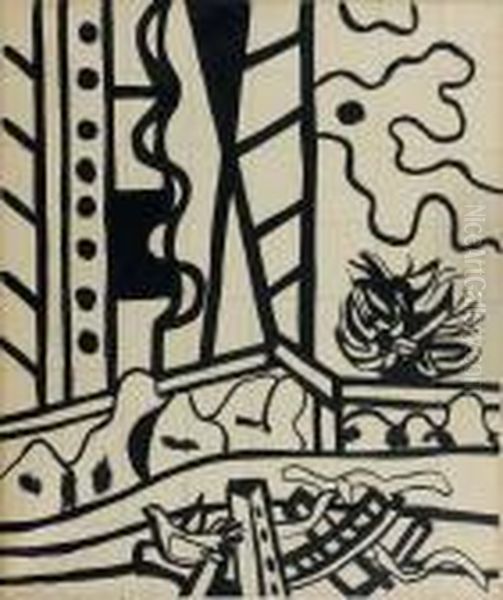 Paysage De Seine Et Oise Oil Painting by Fernand Leger