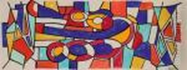 Composition Oil Painting by Fernand Leger