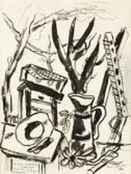 Nature Morte Au Pichet Oil Painting by Fernand Leger