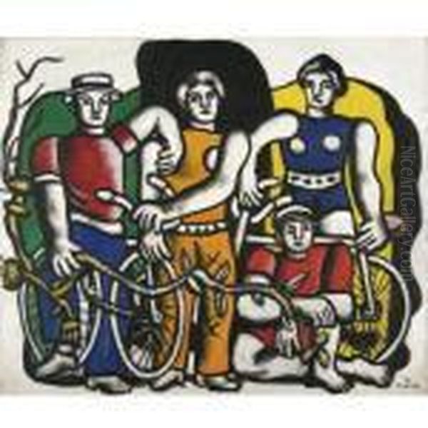 Les Quatres Personnages Oil Painting by Fernand Leger