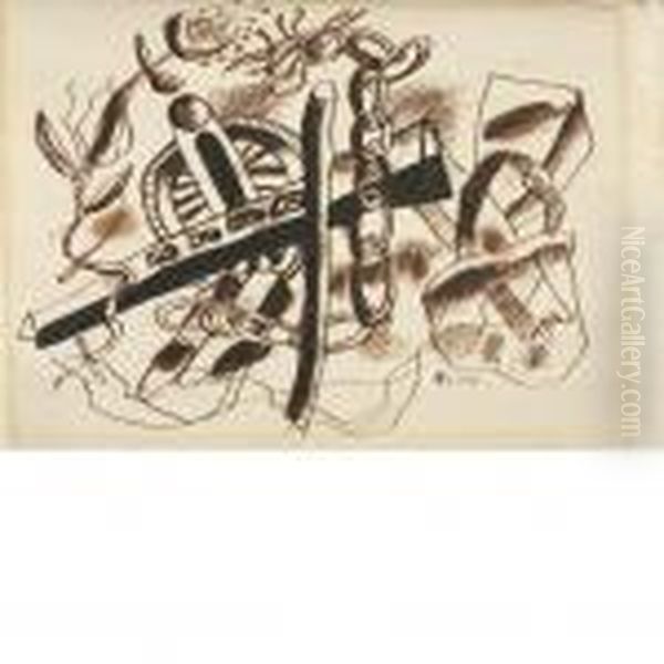 Untitled Oil Painting by Fernand Leger