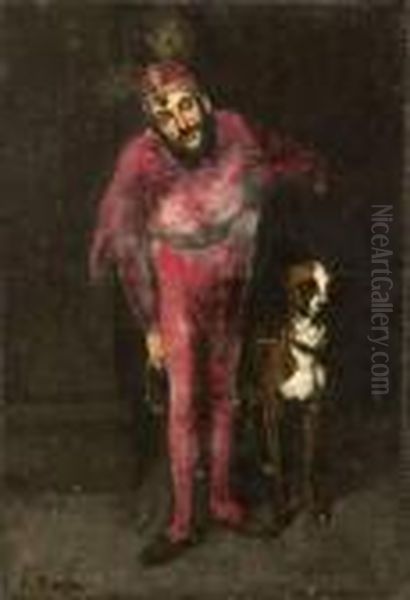 Personnage A La Plume De Paon Et Chien Oil Painting by Fernand Leger