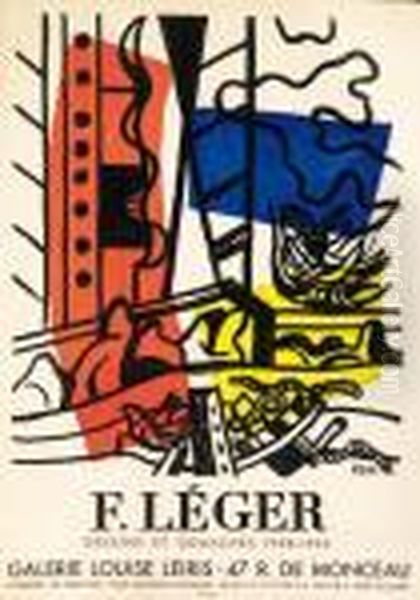 Affiche < Fernand Leger, Dessins Etgouaches 1908-1955 > Oil Painting by Fernand Leger