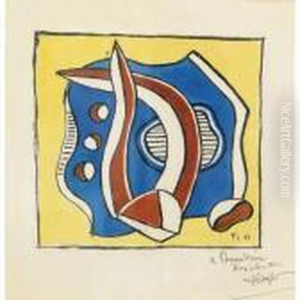 Composition Oil Painting by Fernand Leger
