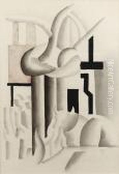 Les Marchands De Boeufs Oil Painting by Fernand Leger
