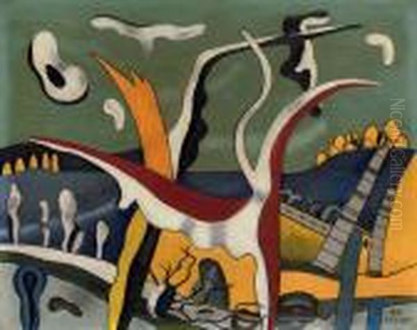 Paysage Oil Painting by Fernand Leger