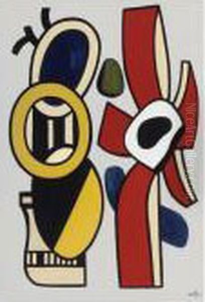 L'etoile Rouge Oil Painting by Fernand Leger