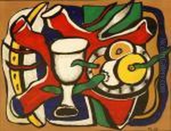 Bodegon Oil Painting by Fernand Leger