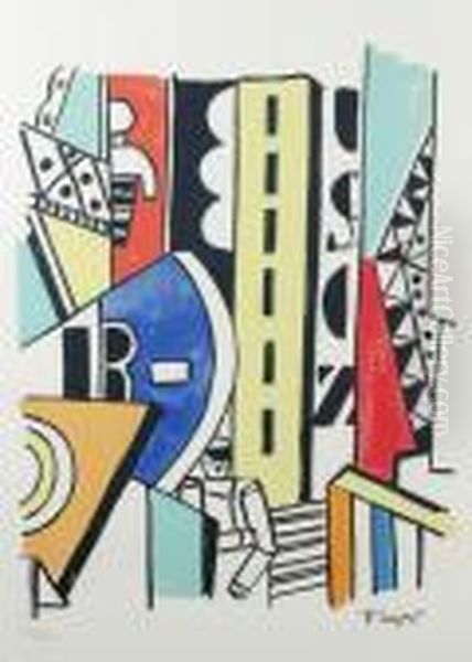 Efter Oil Painting by Fernand Leger