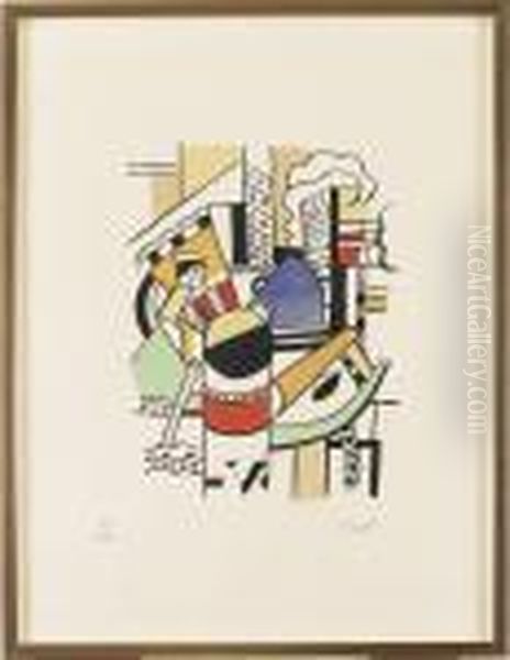La Ville Oil Painting by Fernand Leger