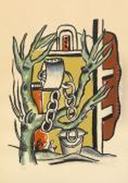 Le Puits Oil Painting by Fernand Leger