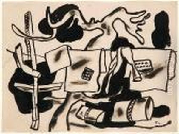 Le Linge Dans L'arbre Oil Painting by Fernand Leger