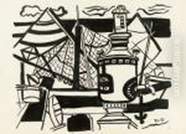 Nature Morte Au Samovar Oil Painting by Fernand Leger
