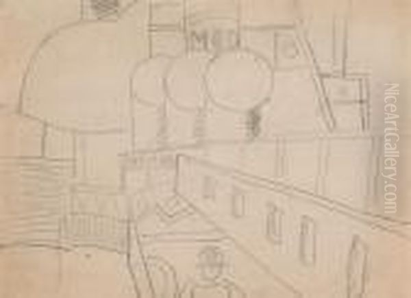 Croquis Pour Un Remorqueur Oil Painting by Fernand Leger