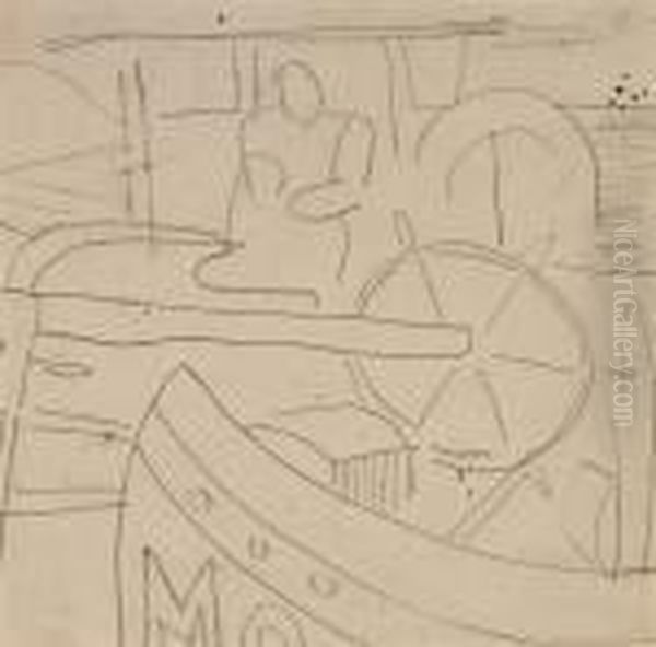 Etude De Remorqueur Oil Painting by Fernand Leger