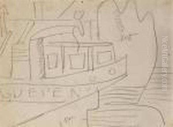 Etude De Remorqueur Oil Painting by Fernand Leger