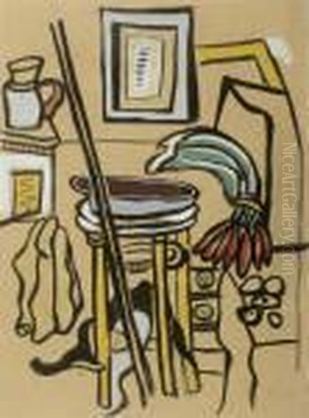 Nature Morte Oil Painting by Fernand Leger