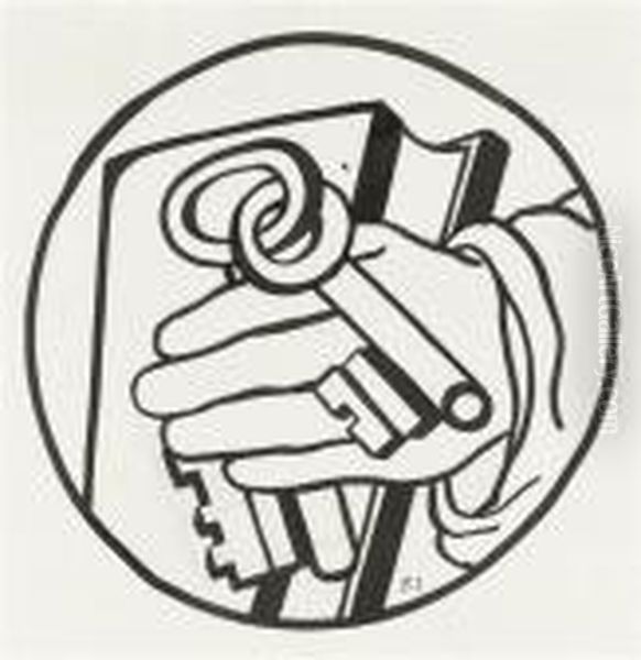 Vitraux Courfaivre - Lesclefs. Oil Painting by Fernand Leger