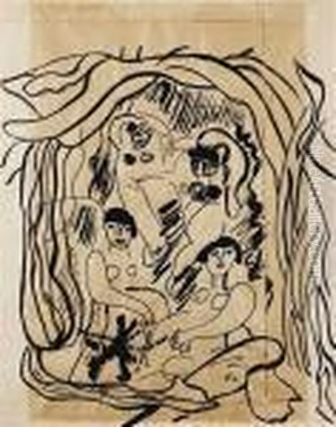 Femmes Oil Painting by Fernand Leger