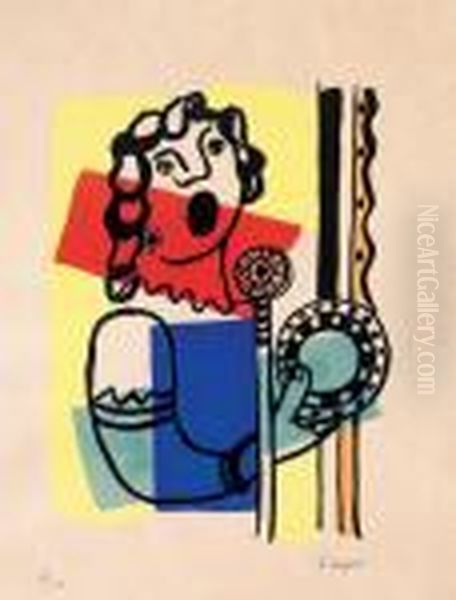La Chanteuse De La Radio Oil Painting by Fernand Leger