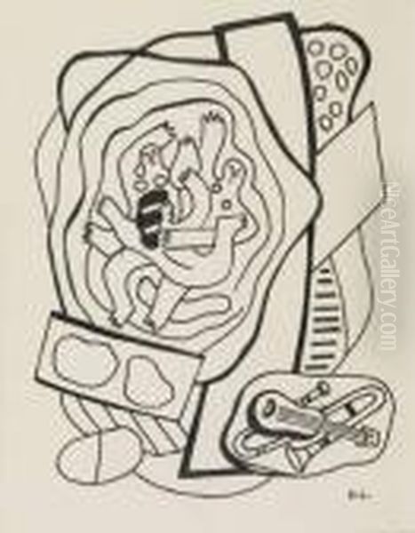 Sao Paulo, La Danse Oil Painting by Fernand Leger