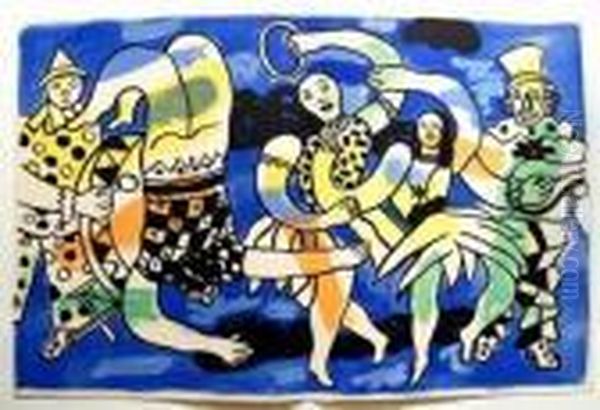 Scene De Cirque Oil Painting by Fernand Leger