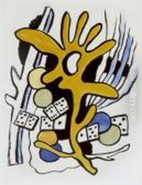 Los Dominos Oil Painting by Fernand Leger