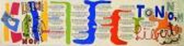 Liberte J'ecris Ton Nom Oil Painting by Fernand Leger