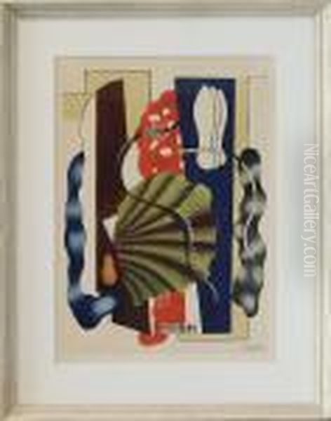 Komposition Oil Painting by Fernand Leger