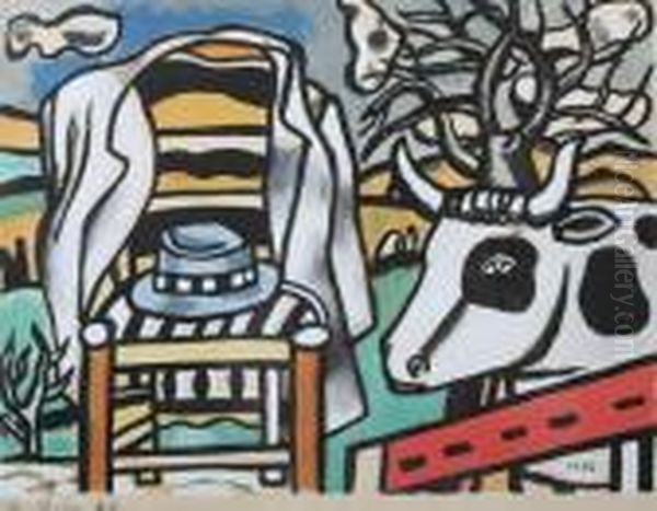 La Chaise Et La Vache Oil Painting by Fernand Leger
