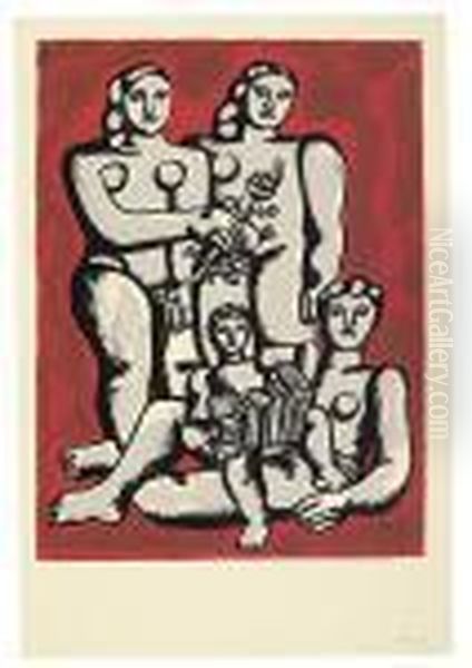 Untitled Oil Painting by Fernand Leger