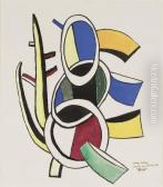 Composition Oil Painting by Fernand Leger