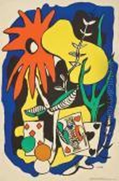 King Of Hearts Oil Painting by Fernand Leger