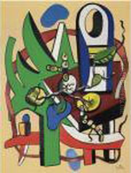 Nature Morte Au Citron Oil Painting by Fernand Leger