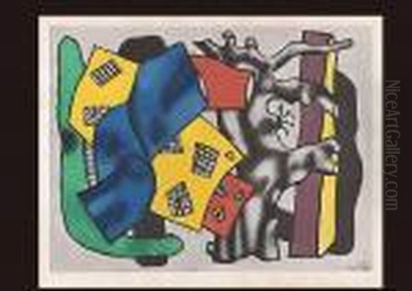 La Racine Grise(estamp) Oil Painting by Fernand Leger