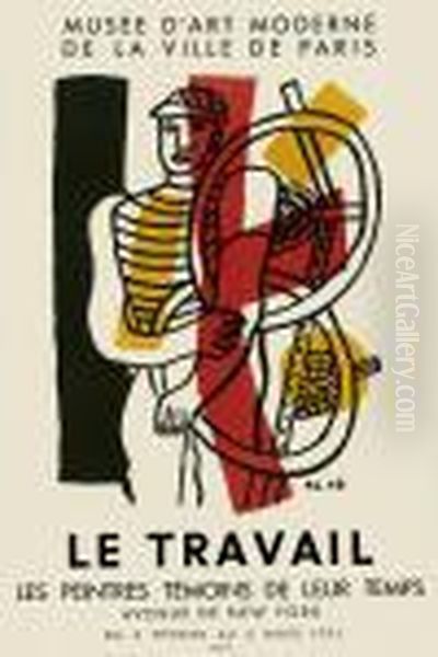 Ausstellungsplakat Oil Painting by Fernand Leger