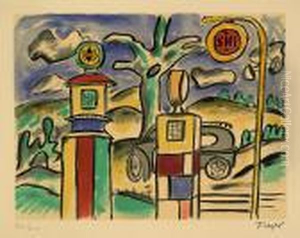 Vorstadtlandschaft Oil Painting by Fernand Leger