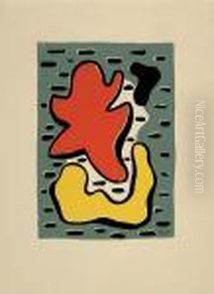 Komposition Oil Painting by Fernand Leger