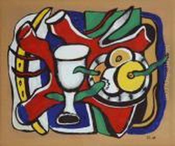 Untitled Oil Painting by Fernand Leger