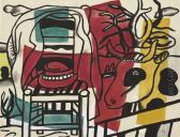 La Chaise Et La Vache Oil Painting by Fernand Leger