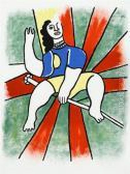 Cirque Oil Painting by Fernand Leger