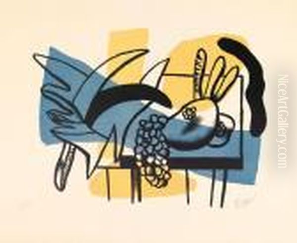 Nature Morte Aux Fruits. Oil Painting by Fernand Leger