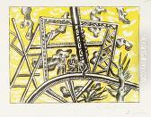 L'echafaudage Au Soleil Oil Painting by Fernand Leger