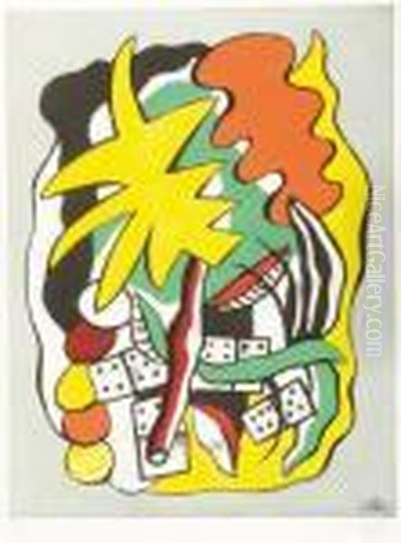 Composition Aux Dominos Oil Painting by Fernand Leger