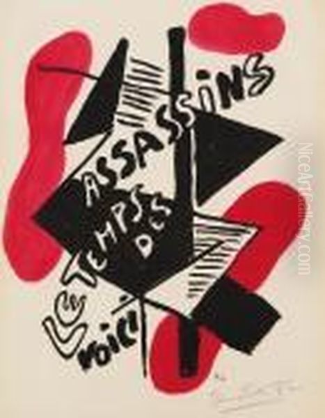 Voici Le Temps Des Assassins Oil Painting by Fernand Leger