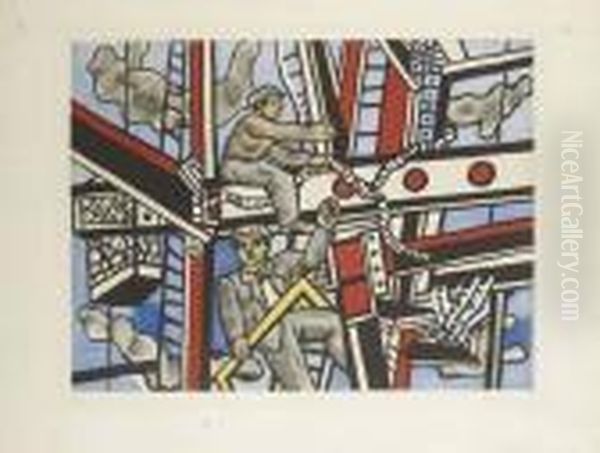 Constructeurs Oil Painting by Fernand Leger